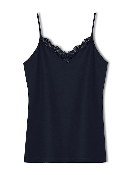 Sleeveless Navy Blue Women's Undershirt