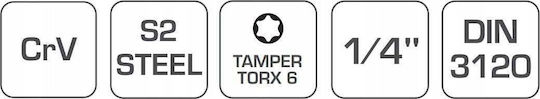 Högert Technik Bit-Stecknuss mit Torx-Bit und Antriebsvierkant 1/4'' 1Stück