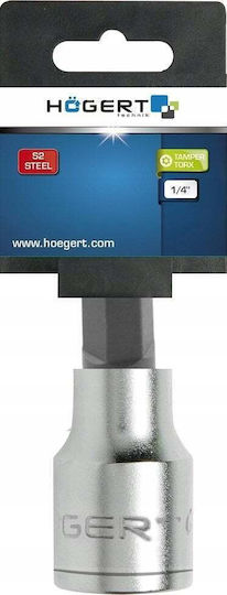 Högert Technik Bit-Stecknuss mit Torx-Bit und Antriebsvierkant 1/4'' 1Stück