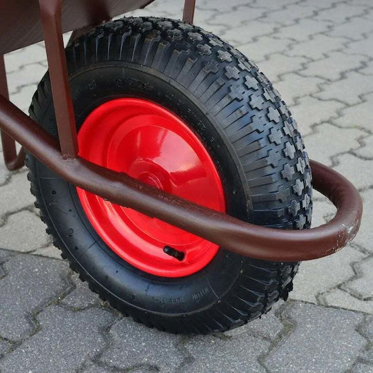 Cărucior de Grădină Metalic Cu patru roți 85lt