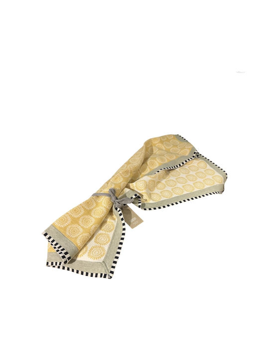 Mamas & Papas Knitted Nursery Swaddling Baby Blanket Yellow 70x90cm