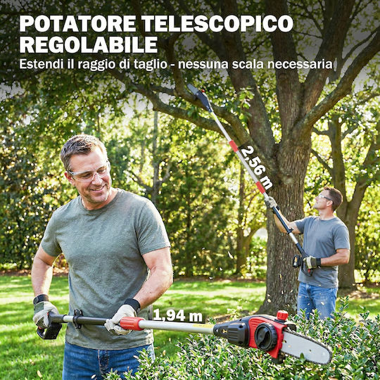 Outsunny Телескопичен Акумулаторен Верижен Трион 1 94-2 56 M Автоматично Смазване 84h-746v00sr