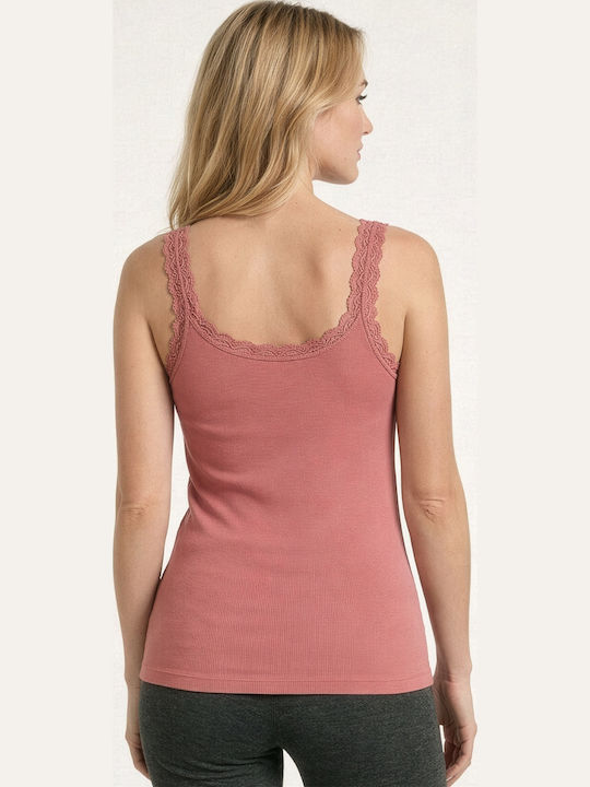 Sleeveless Cotton Pink Women's Undershirt