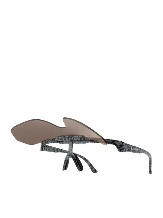 Smith Unisex Sunglasses With Grey Frame And Grey Polarized Mirror Lens