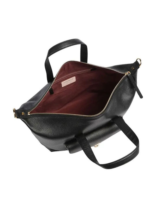 Leder Damen Berufstasche Schwarz