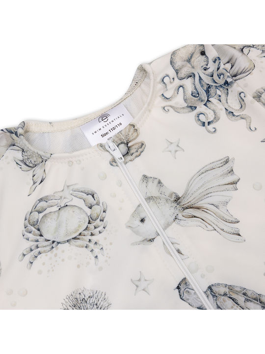 Swim Essentials Kids One-Piece Swimwear With Long Sleeve Girls Sea Life