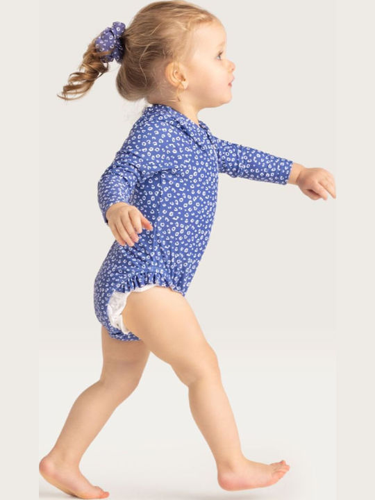 Swim Essentials Costum De Baie Pentru Copii Întreg Cu Abajur Albastru Leopard