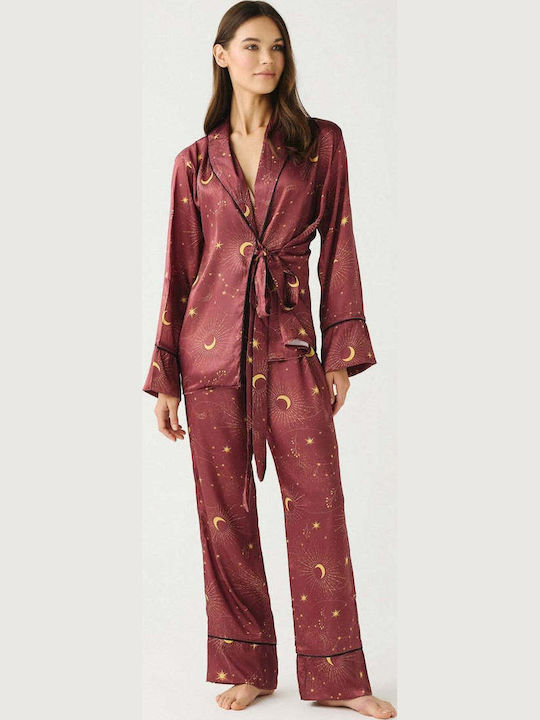 Sommerliches Damen-Set Schlafanzüge Satin