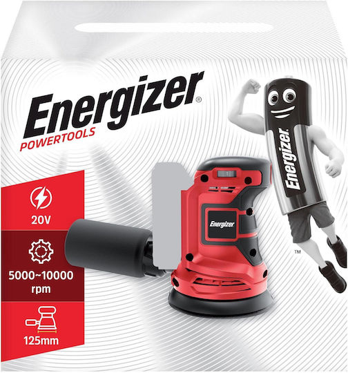 Energizer 3SD02 Ексцентрично Трибе 125мм На батерия Самостоятелен с Регулиране на Скоростта и със Система за Аспирация