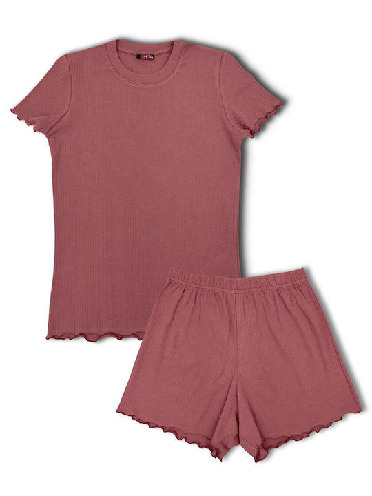 Summer Women's Cotton Pyjama Set Cotton Rib
