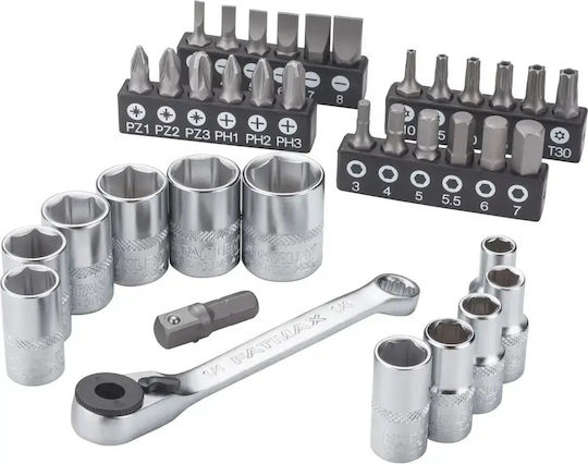 Stanley Ratschen- und Steckschlüssel-Set 1/4" 37 Stück