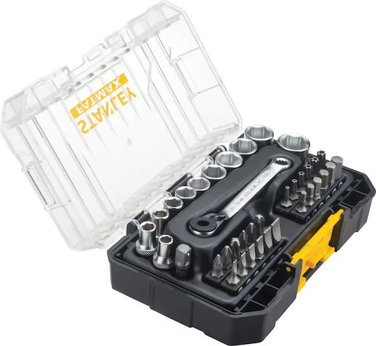 Stanley Ratschen- und Steckschlüssel-Set 1/4" 37 Stück