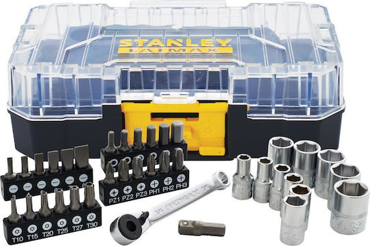 Stanley Ratschen- und Steckschlüssel-Set 1/4" 37 Stück