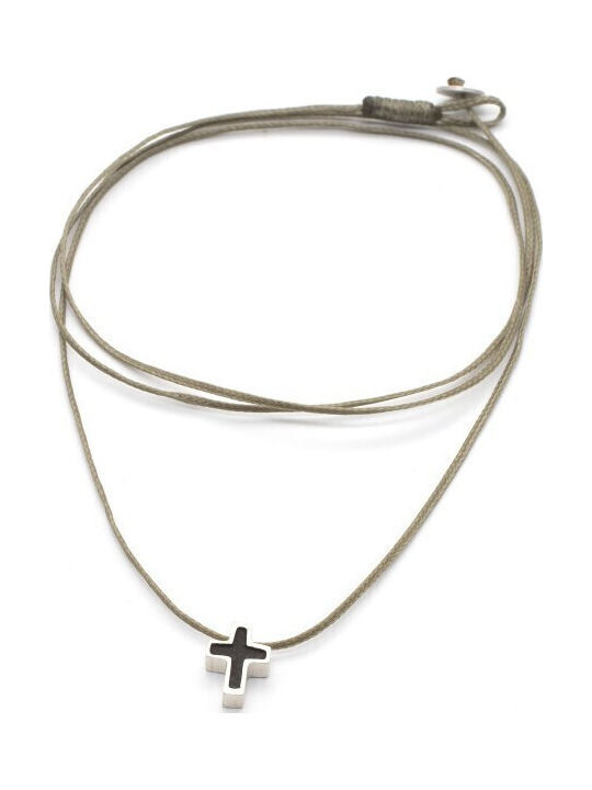 Irmelia Men's Silver Cross with Chain