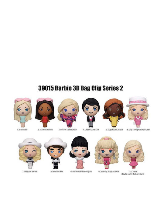 Barbie 3d Foam Bag Clips Series 2 Display 24 Barbie 3d Foam Bag Clips Series 2 Display 24