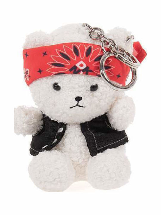 DKNY Women's Keychain Boxed Bear Charm White