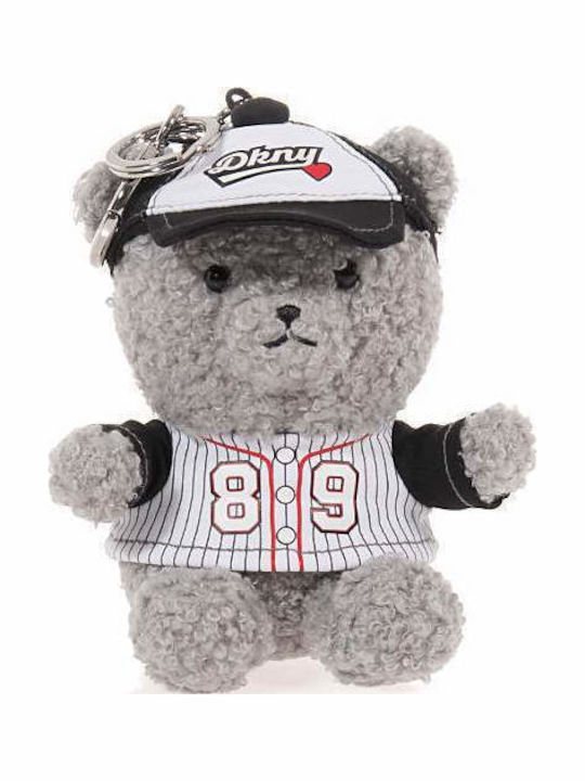 DKNY Women's Keychain Boxed Bear Charm Grey