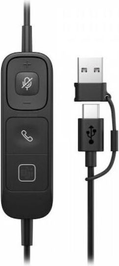 HP Mission 825 On Ear Căști multimedia cu microfon și conexiune USB-C