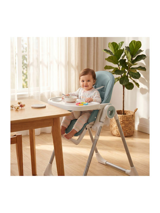 Aiyaplay Foldable Baby Highchair with Adjustable Height Green