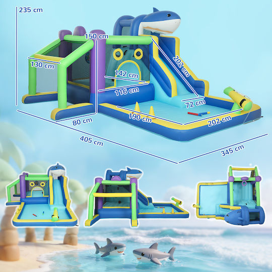 Aiyaplay Inflatable Castle with Trampoline & Slide for Ages 3-8