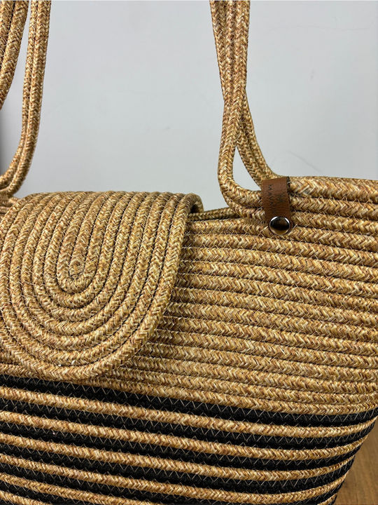 Wicker Beach Bag Multicolour