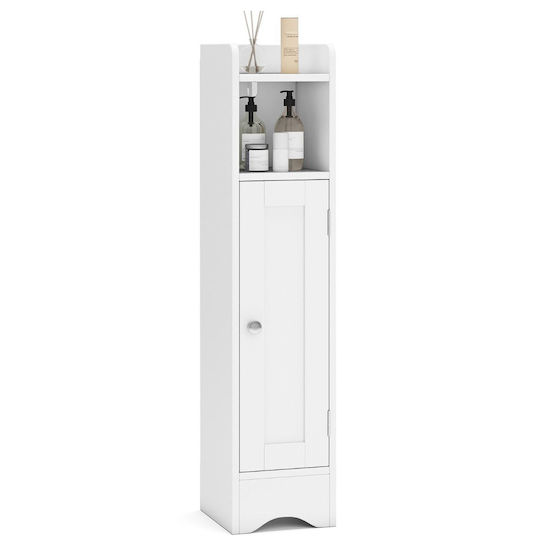 Costway Dulap de baie 18x19.5x80cm Alb