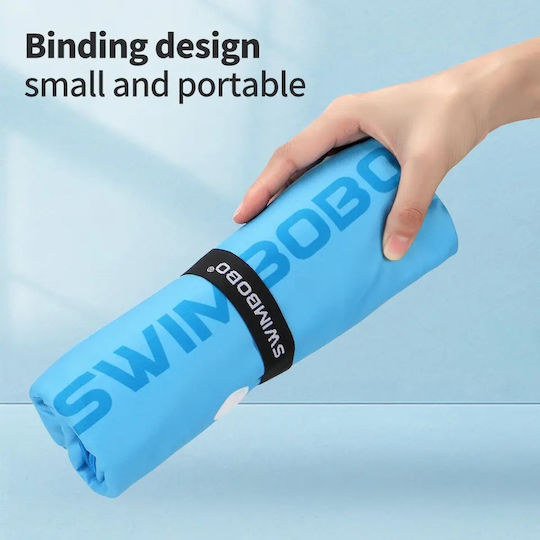 Prosop Poncho De Plajă Din Microfibră Super Absorbant Uscare Rapidă Ultra Compact Potrivit Pentru Copii Înot Vârste 5 12 Tematică Dinozauri Albastru Bebelogic