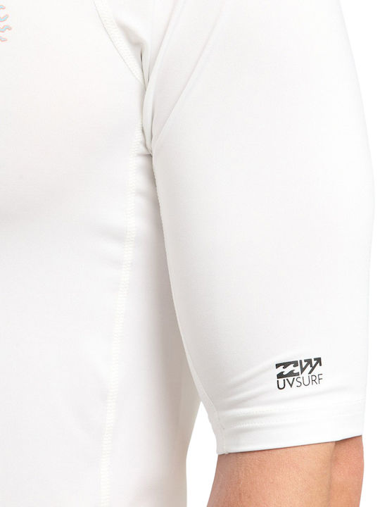Billabong Мъжка Къс Ръкав Слънцезащитна Блуза Бяла