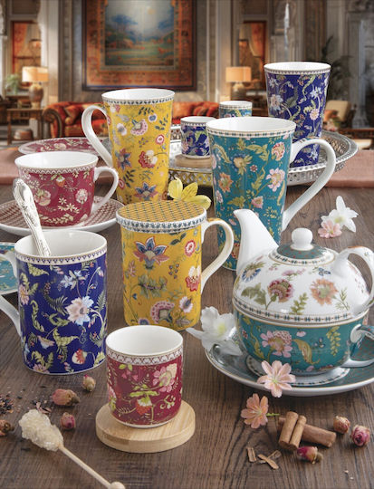 Easylife Magie D'orient Purple Mug from Porcelain with Lid 350ml (Personalized)