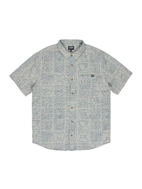Sundays Jacquard Short Sleeve Shirt Grey