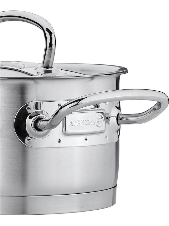 Korkmaz Proline Stainless Steel Shallow Pot 5lt / 24cm