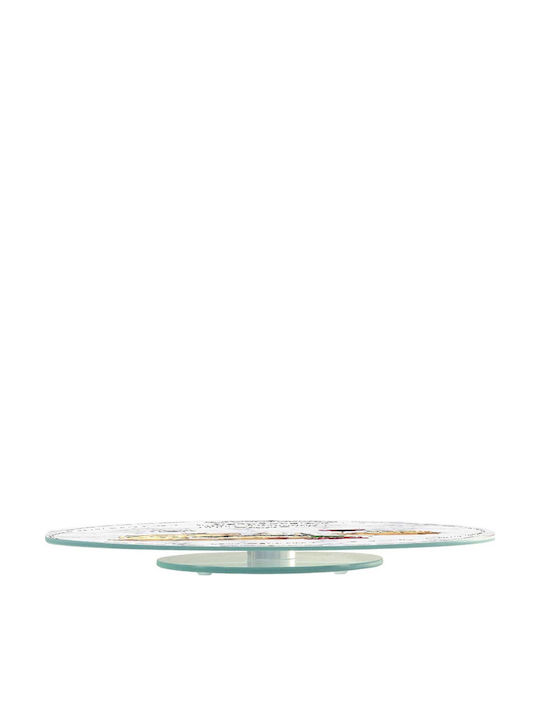 Easylife Les Fromages Πιατέλα Σερβιρίσματος Γυάλινη Πολύχρωμη