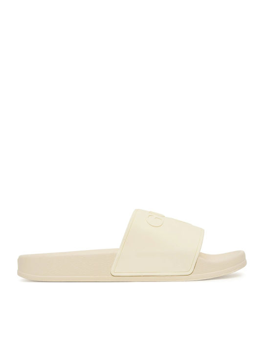 Damen-Flip-Flops - Hausschuhe in Beige Farbe