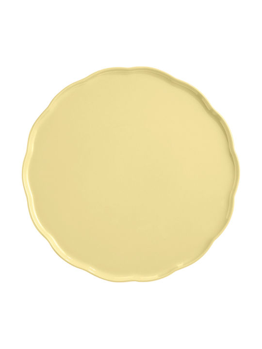 Emile Henry Madeleine Servierplatte Keramik Beigefarbene mit Durchmesser 31cm