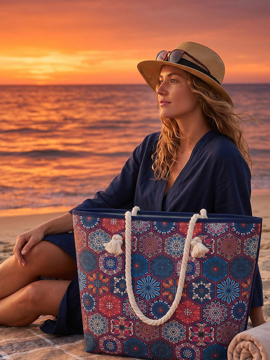 Fabric Multicolour Beach Bag