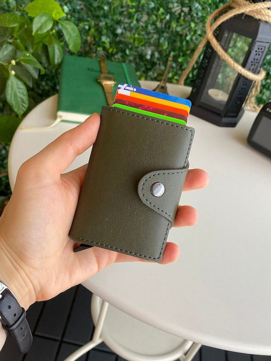 Leder Herrenbrieftasche Reise Grün