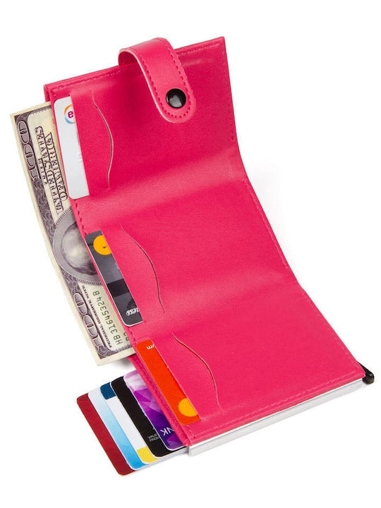 Ανδρικό Πορτοφόλι με RFID Ροζ Ανδρικό Πορτοφόλι με RFID Ροζ