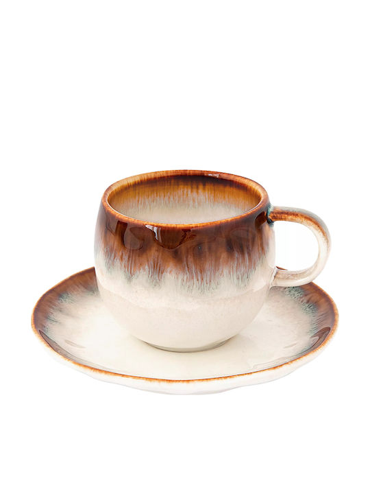 Easylife Nuancen Tasse Braun aus Porzellan Braun 120ml