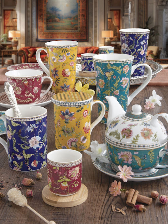 Easylife Magie D'orient Yellow Porcelain Tea Cup Yellow 400ml