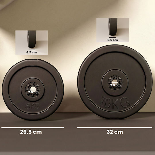 HomCom Комплект Каучукови Дискове 4 x 5kg