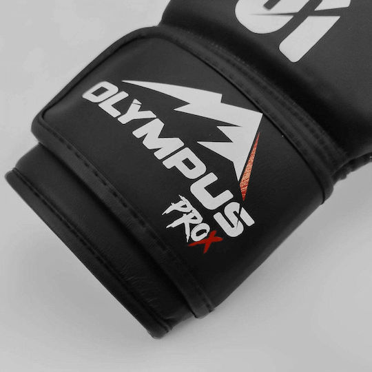 Olympus Sport Boxing Gloves Leather Competition Black
