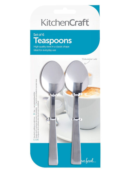 Kitchen Craft Комплект Лъжици За Десерт Сладолед Неръждаеми Сребристи 6 Бройки