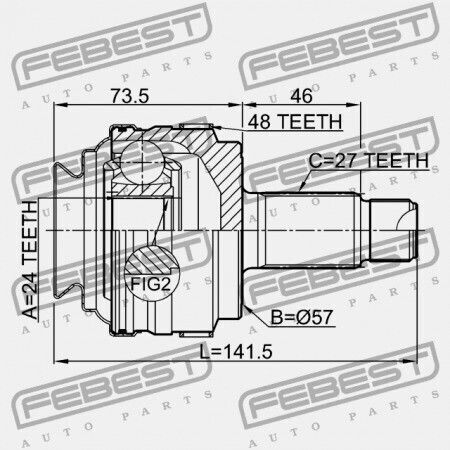 Febest Πίσω Εξωτερικός Σύνδεσμος Για Bmw 3 E90 2004-2008 Ece 33217547070