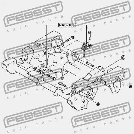 Febest Differential Support Ring Nissan Serena C23 1991.06-1999.06 Jp 54751-22t00