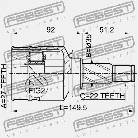 Febest Opel Corsa D 2006-2014 Innenverbindung 374632