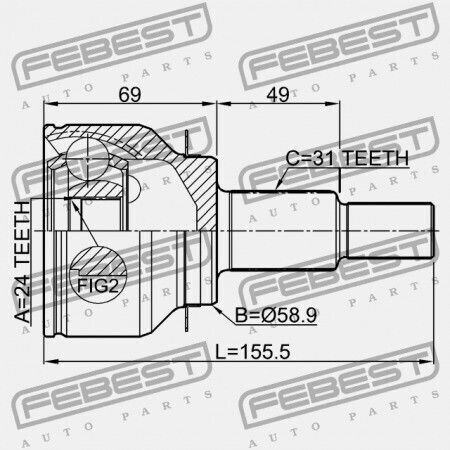Външен Връзка Mazda CX-5 Ke 2011-2012 Eu Ftb6-25-60x