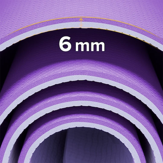 Rebel Active Yoga Exercise Mat Purple (183x61cm)