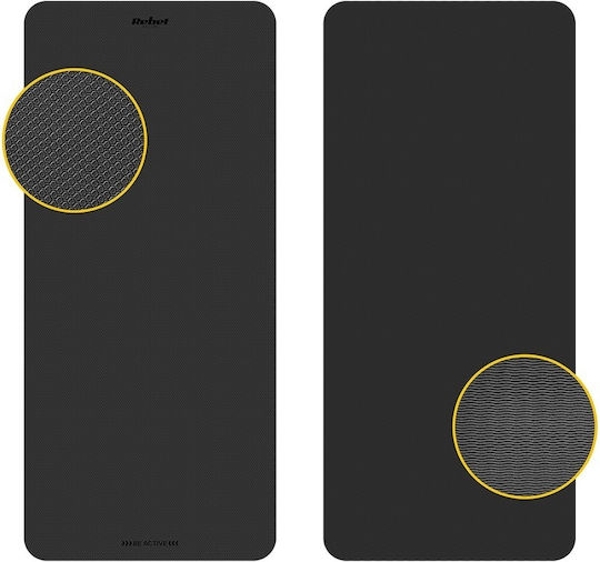 Rebel Active Saltea de Gimnastică Yoga Neagră (200x90cm)