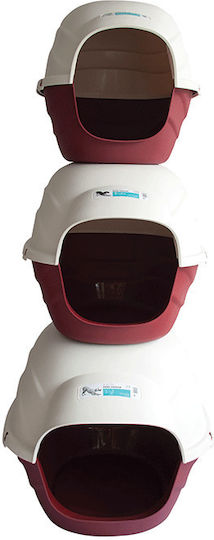 M-Pets Hundehütte Kunststoff Igloo Draußen Blau 85x61x57cm