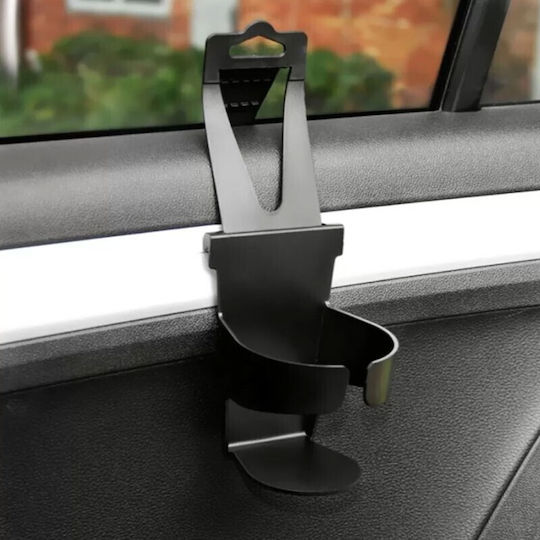 Car Cup Holder with Mobile Mount 1 Position for Door in Black Color